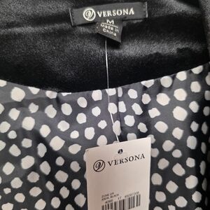 Versona Polka Dot Black & White Dress